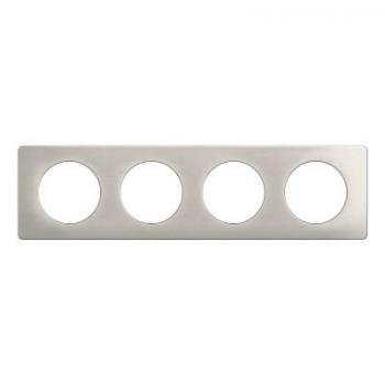  PLAQUE 4 POSTES ALU SATINE 