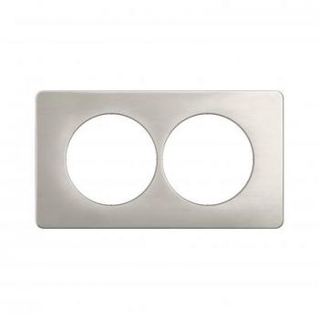  PLAQ 2P ENTR. 57MM ALU SATINE 