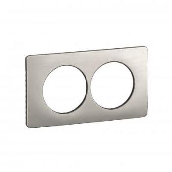  PLAQ 2P ENTR. 57MM ALU SATINE 