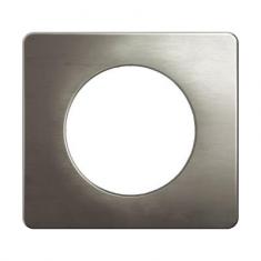  PLAQUE 1 POSTE ACIER SATINE 