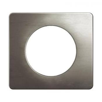  PLAQUE 1 POSTE ACIER SATINE 