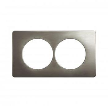  PLAQ 2P ENTR. 57 ACIER SATINE 