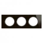  PLAQUE 3P VERRE ONYX NOIR 