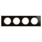  PLAQUE 4P VERRE ONYX NOIR 