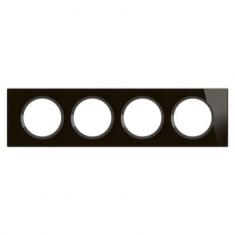  PLAQUE 4P VERRE ONYX NOIR 