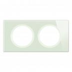  PLAQUE 2P VERRE OPALE BLANC 