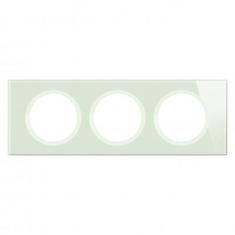  PLAQUE 3P VERRE OPALE BLANC 