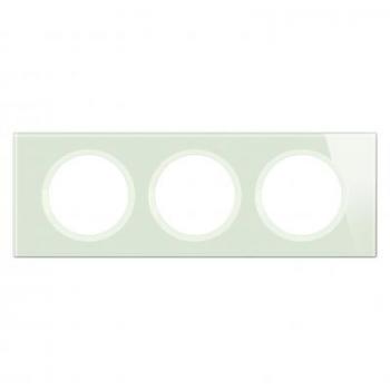  PLAQUE 3P VERRE OPALE BLANC 