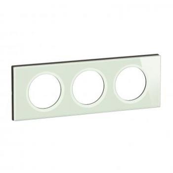  PLAQUE 3P VERRE OPALE BLANC 