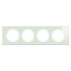 PLAQUE 4P VERRE OPALE BLANC 