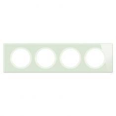  PLAQUE 4P VERRE OPALE BLANC 