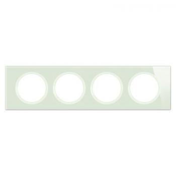  PLAQUE 4P VERRE OPALE BLANC 