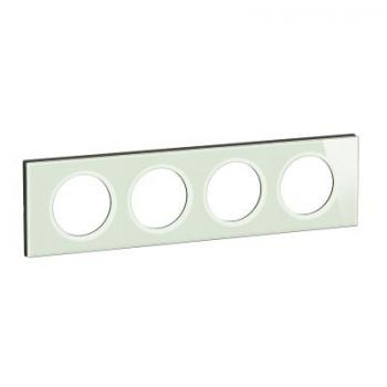 PLAQUE 4P VERRE OPALE BLANC 