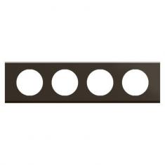  PLAQUE 4P NICKEL SOMBRE SATINE 