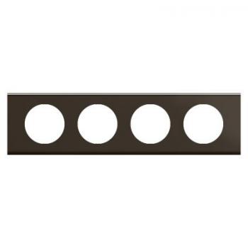  PLAQUE 4P NICKEL SOMBRE SATINE 