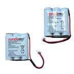  Pack accus 2X3X1.2V 0.6Ah 