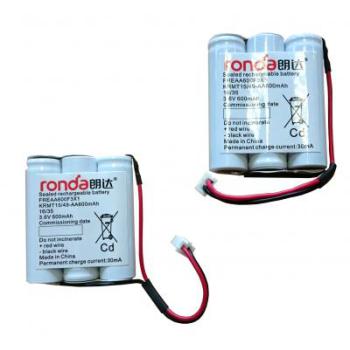  Pack accus 2X3X1.2V 0.6Ah 