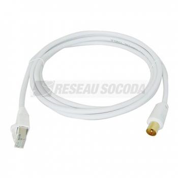  5 CORDONS PLATS RJ45 FTP 0.2 m 