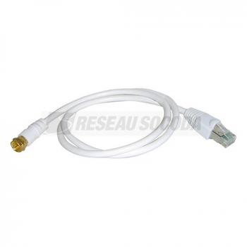  CORDON RJ45/FICHE IEC TV 2 m 