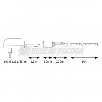  Kit ruban SimpLED 10m RGB 28W 