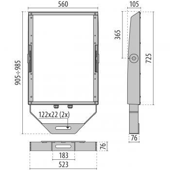  PROJECTEUR SQUARE PRO GLASS 