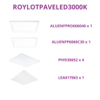  LOT DE 7 PAVES LED EN 3000K 