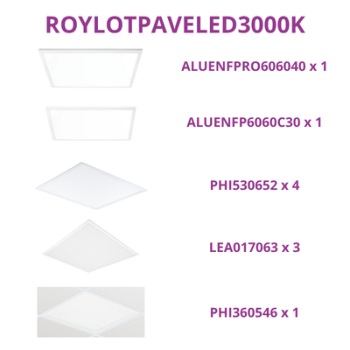  LOT DE 12 PAVES LED EN 3000K 