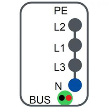  connect.dr.16A L1+N+PE+bus 1m 