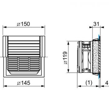  VENTIL. 85M3-H 230V IP54 