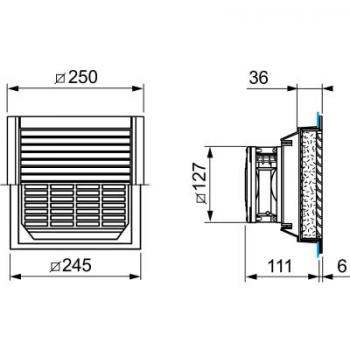  VENTIL. 85M3-H 230V IP54 