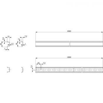  RAIL DIN SYM.7,5X35PERF2M 
