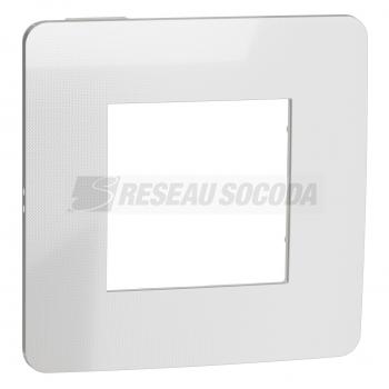  Plaque finition Alu/Blanc 1P 