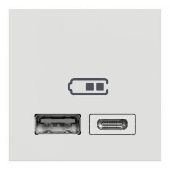  Chargeur USB double 2.4A blanc 