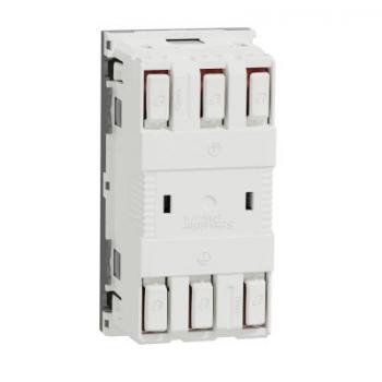  Prise 2x2P+T FR 45 rapide Alu 
