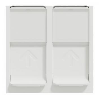  Prise RJ45 x2 cat6STP 2m Blanc 
