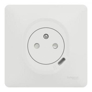  Combi 2P+T affl + USB-C Blanc 