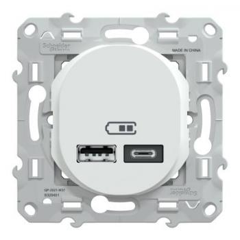  Chargeur USB A+C 12W Blanc 