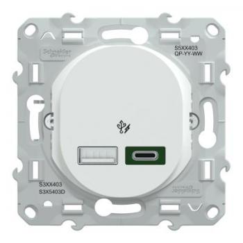  Chargeur USBA 7,5W+C 45W Blanc 