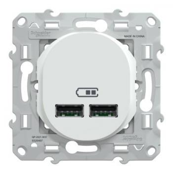  Chargeur USB A+A 10,5W Blanc 