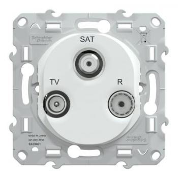  PRISE TV-R-SAT Blanc 