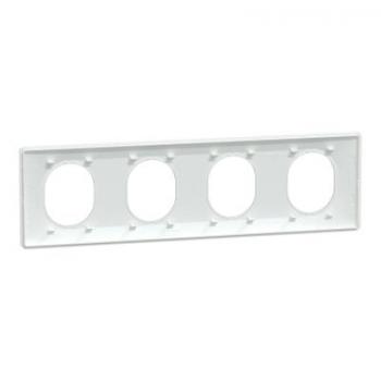  Plaque 4 post Horiz 71mm Blanc 