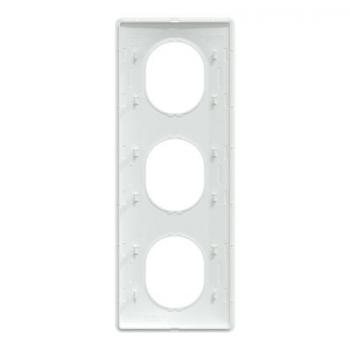  Plaque 3 post Vert 71mm Blanc 