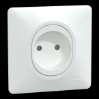  Prise R�no 2P Blanc griffe plq 