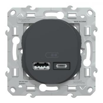  Chargeur USB A+A 12W Anth 