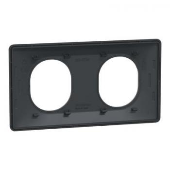  Plaque 2 postes Hor 71mm Anth 