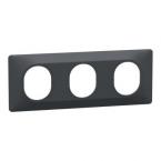  Plaque 3 postes Hor 71mm Anth 