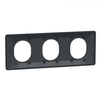  Plaque 3 postes Hor 71mm Anth 