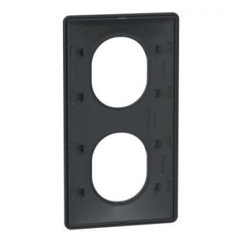  Plaque 2 postes Vert 71mm Anth 