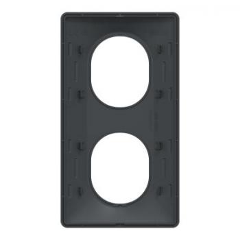  Plaque 2 postes Vert 71mm Anth 