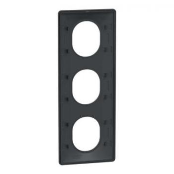  Plaque 3 postes Vert 71mm Anth 
